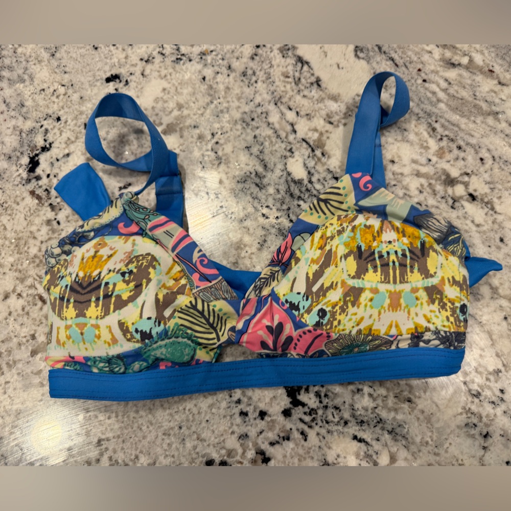 Colorful Patterned Bikini Top maaji‎ M